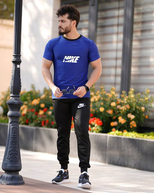 ست تیشرت شلوار Nike مدل Daily ( آبی) کد 6002