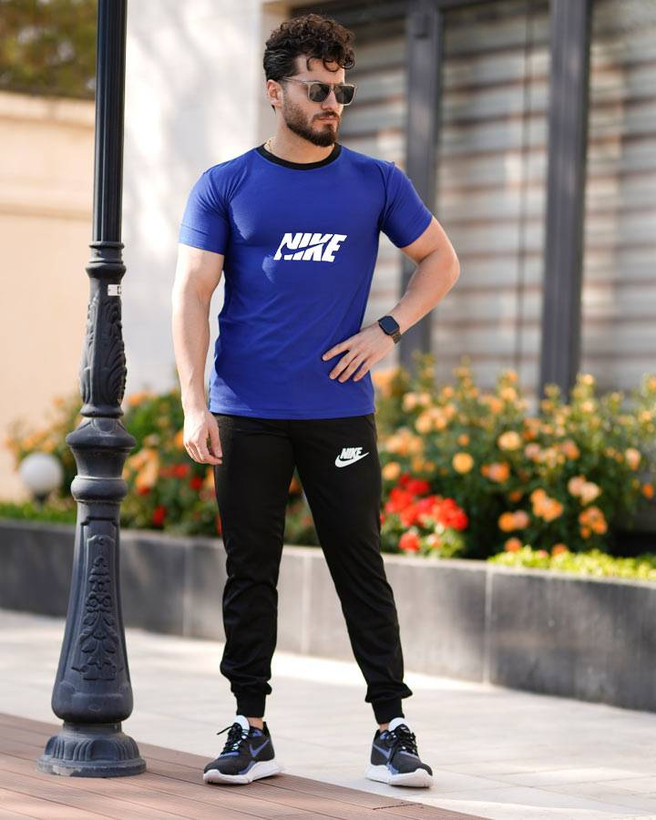 ست تیشرت شلوار Nike مدل Daily ( آبی) کد 6002