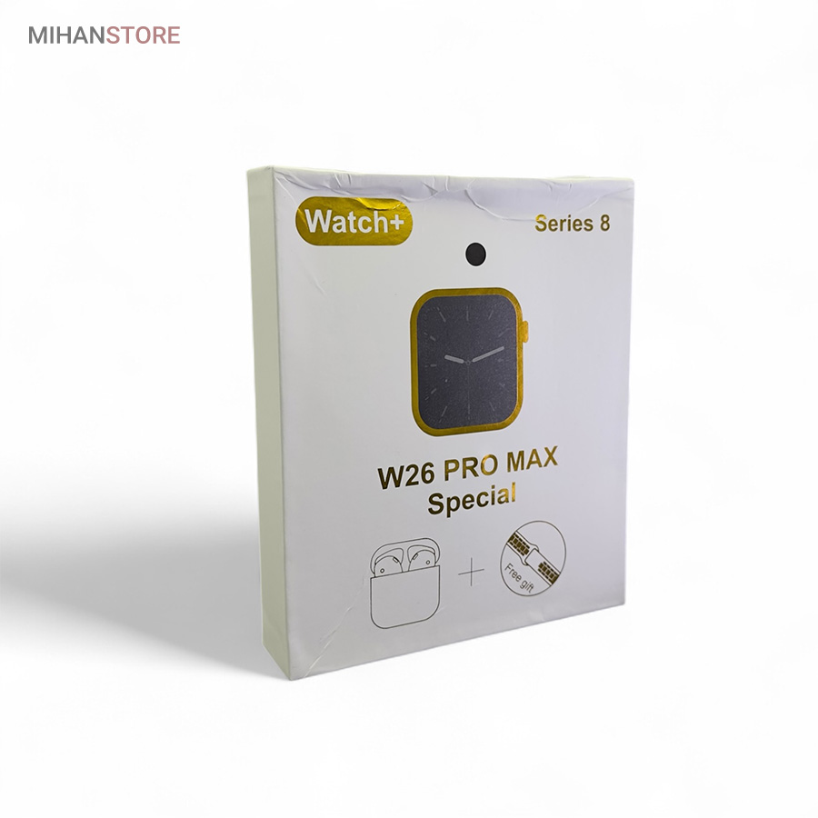 عکس ساعت هوشمند و هندزفری بلوتوث W26 Pro Max