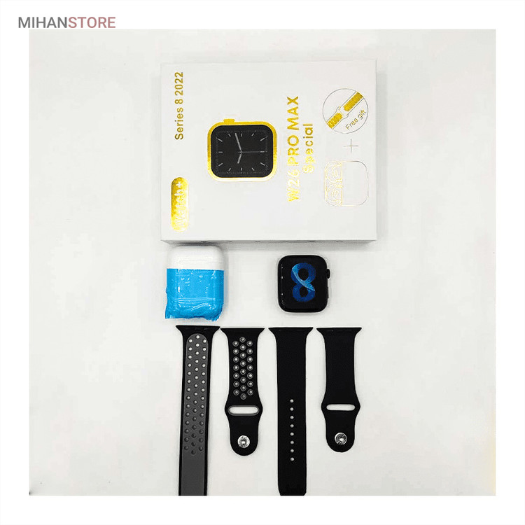 ساعت هوشمند و هندزفری بلوتوث W26 Pro Max