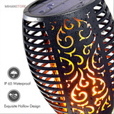 چراغ خورشیدی باغچه طرح شعله