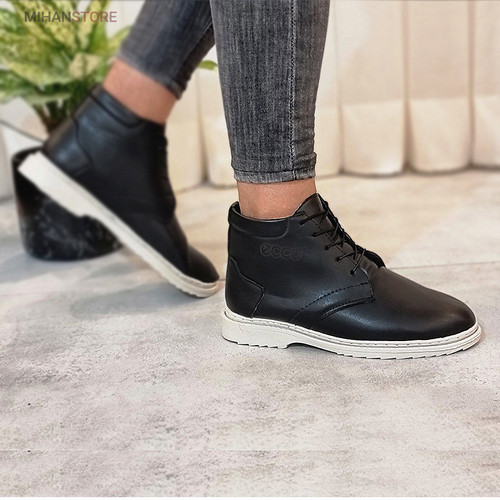 عکس کفش ساقدار مردانه Black ecco