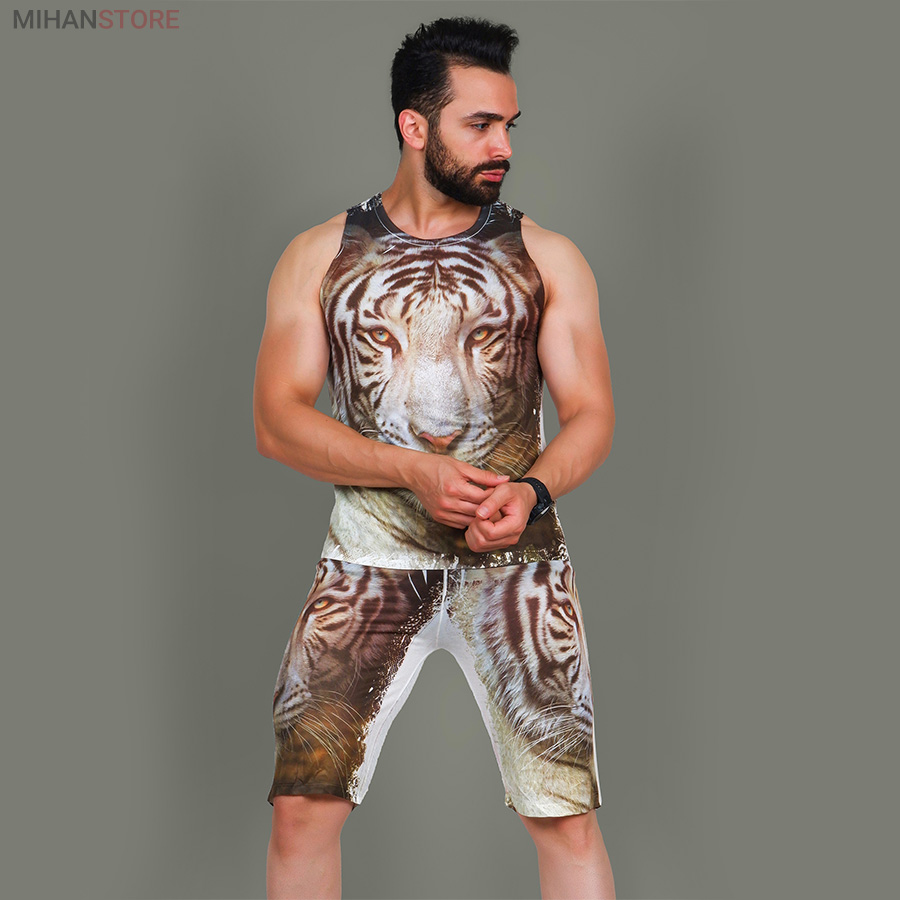 ست رکابی و شلوارک مردانه Tiger
