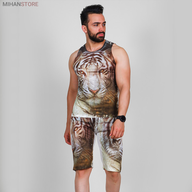 ست رکابی و شلوارک مردانه Tiger
